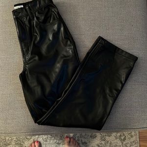 Abercrombie black pleather pants
